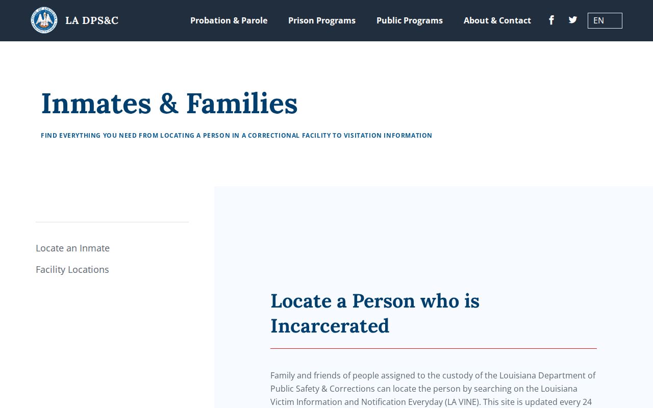 Louisiana imprisoned person locator for Merryville criminal records